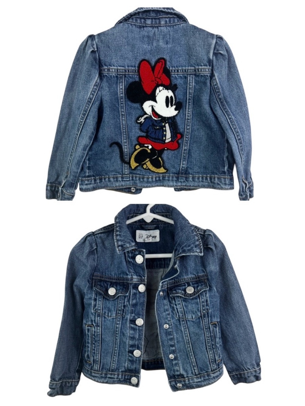 BabyGap x Disney Minnie Mouse Icon Denim Jean Jacket Sz 4 Years Toddler Cute